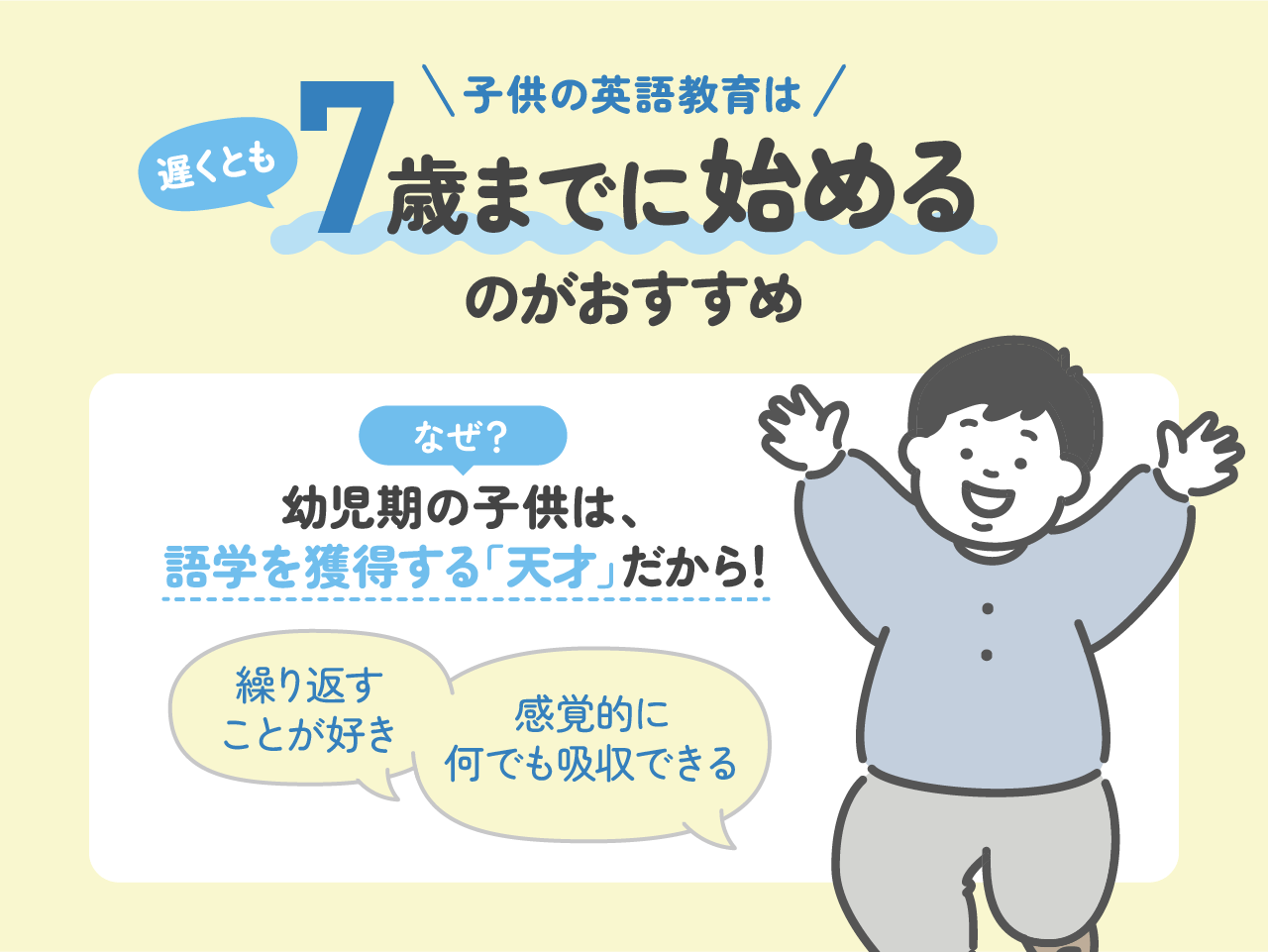 子供の英語教育はいつからすべき？
