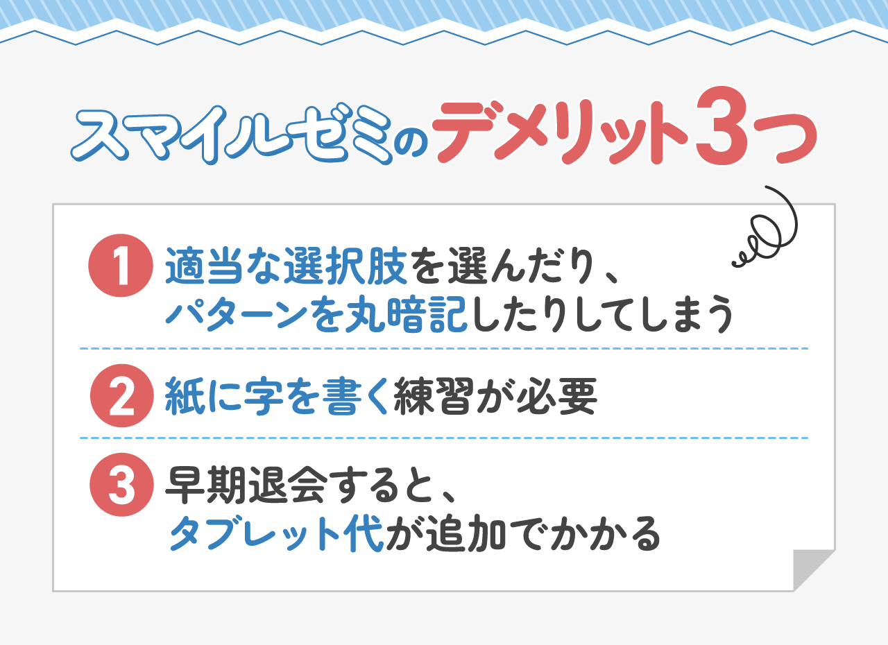 スマイルゼミのデメリット