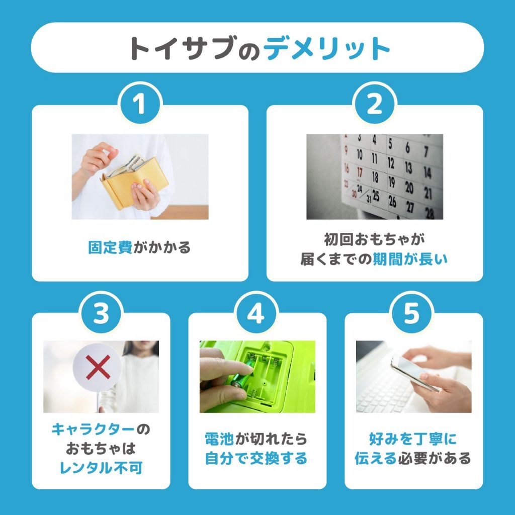 トイサブのデメリット