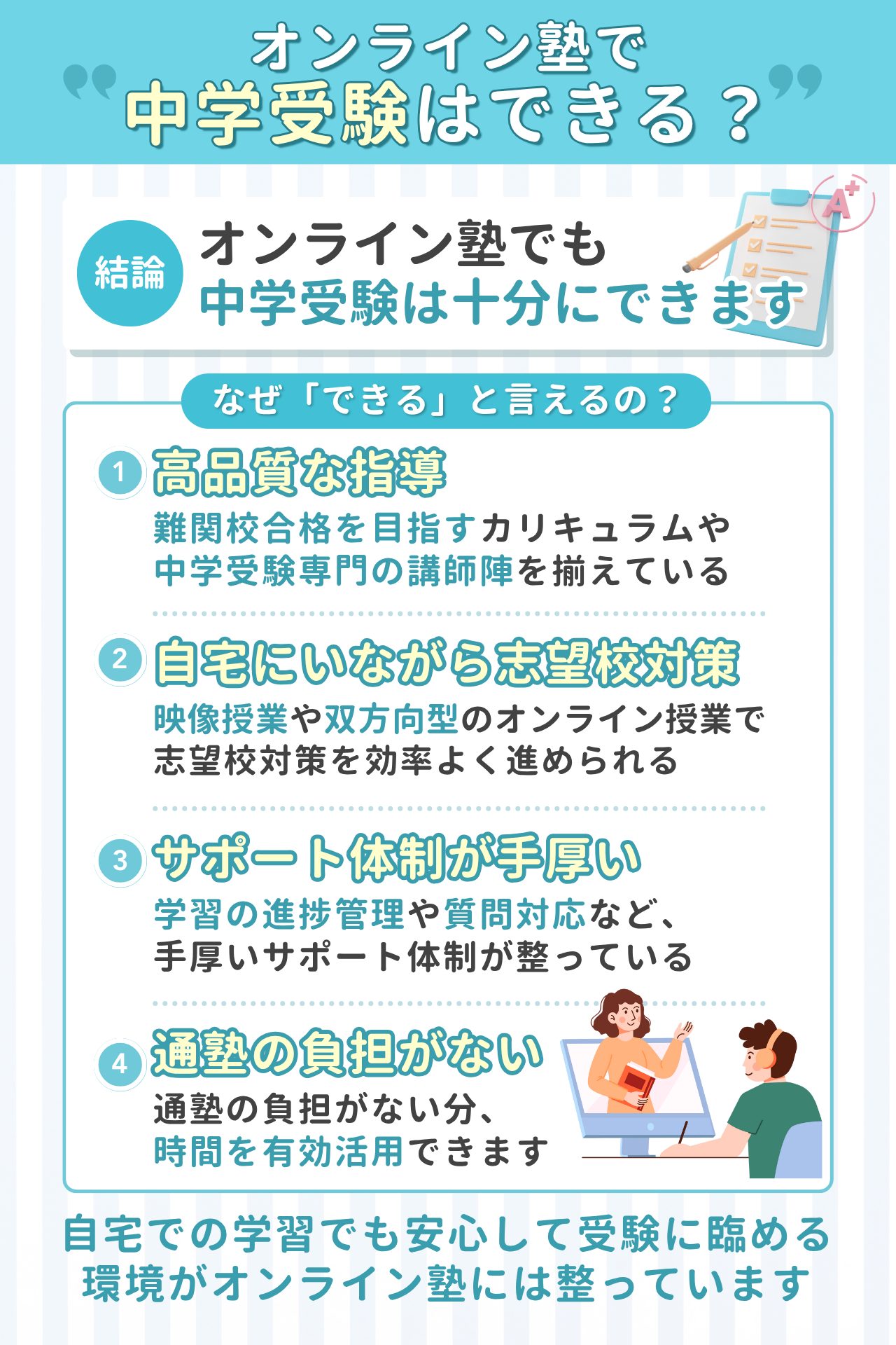 オンライン塾で中学受験はできる？